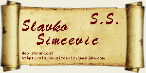 Slavko Simčević vizit kartica